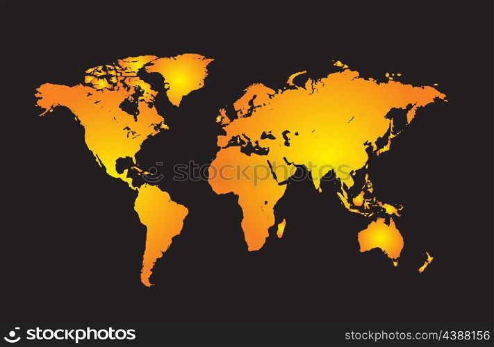 World map with all countries, and set of earth globes, detailed vector