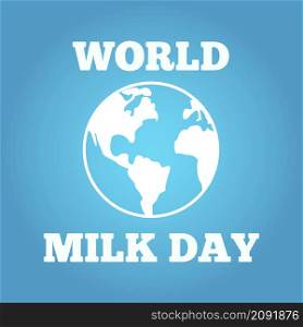 World Milk Day lettering. Typography design vector graphics.Design elements for banners icons greeting cards.. World Milk Day lettering. Typography design vector graphics.