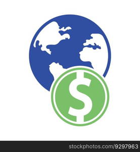 World Money logo design vector