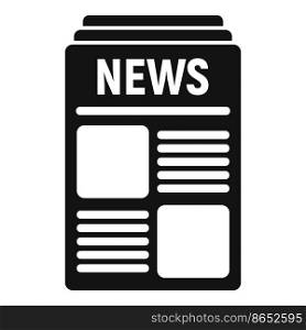 World news paper icon simple vector. Web page. Front text. World news paper icon simple vector. Web page
