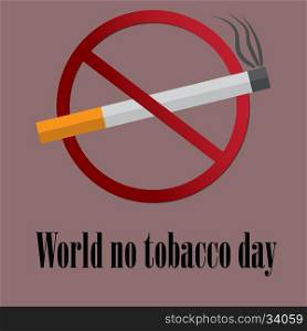 World no tobacco day, flat design vector illustration