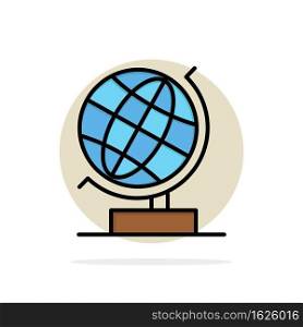 World, Office, Globe, Web Abstract Circle Background Flat color Icon