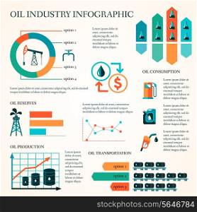 World oil production distribution and petroleum extraction rate infographics diagram layout report presentation design vector illustration