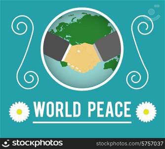 World peace concept. Handshake between people