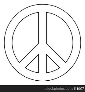 World peace sign symbol icon . Black color .. World peace sign symbol icon . Black color . Flat illustration