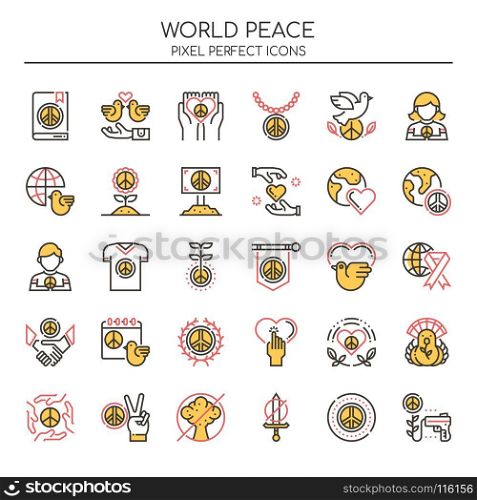 World Peace , Thin Line and Pixel Perfect Icons
