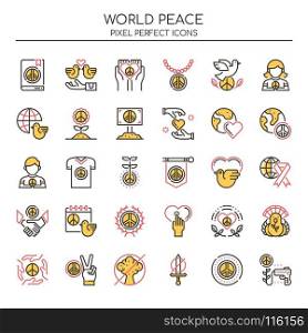 World Peace , Thin Line and Pixel Perfect Icons