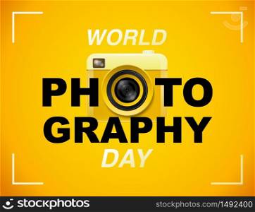 World photography day , event, vector, banner, logo, Typography.