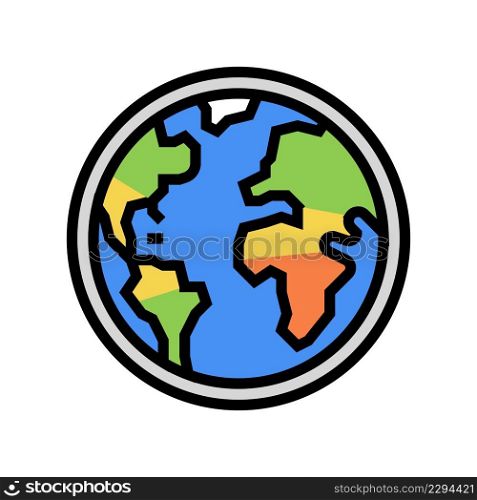 world planet color icon vector. world planet sign. isolated symbol illustration. world planet color icon vector illustration