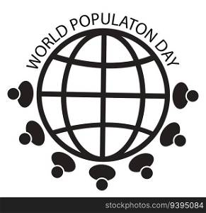 World Population Day icon. Banner World Population Day sign. Poster of world population day. flat style.