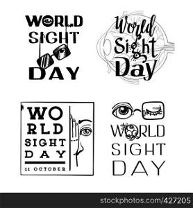 World sight day banner set. Simple illustration of world sight day vector banner set for web design. World sight day banner set, simple style