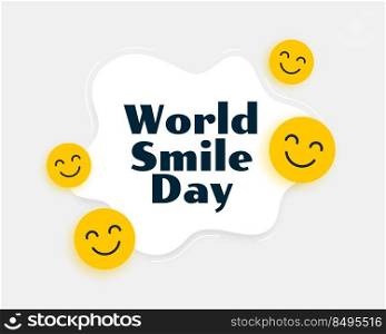 world smile day smiley background