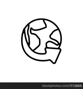 world trade icon vector. A thin line sign. Isolated contour symbol illustration. world trade icon vector. Isolated contour symbol illustration