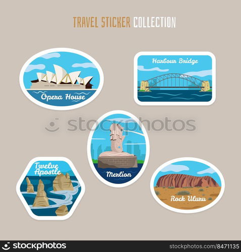 world travel sticker collection