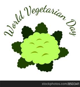World Vegetarian Day. Food event concept. Vegetables - Cauliflower. World Vegetarian Day. Vegetables - Cauliflower