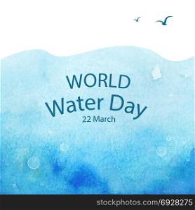 world water day theme vector art. world water day theme vector art illustration