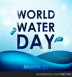 World Water Day.Vector