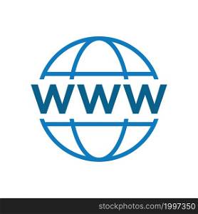 World wide web concept globe icon