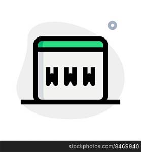 World wide web URL input on a web browser