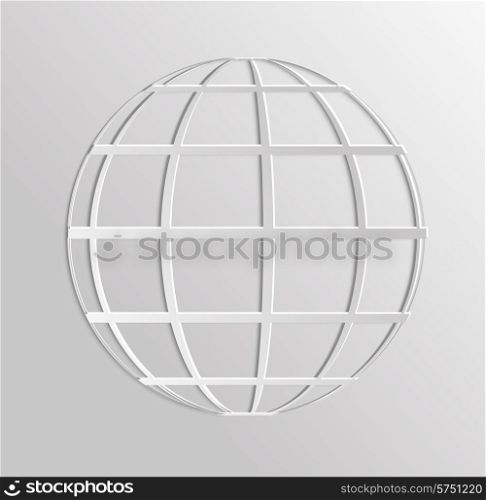 Worldnet the Internet. A sphere from strips the symbolizing Internet. Internet browser. 3d Earth