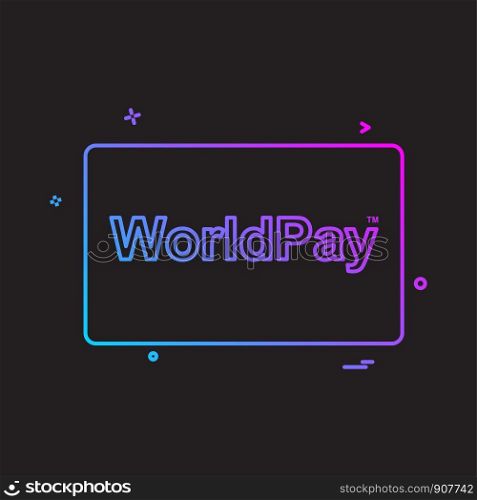 Worldpay card design vector
