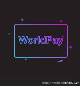Worldpay card design vector