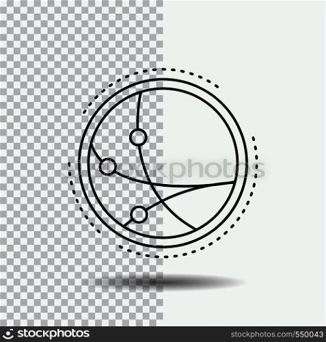 worldwide, communication, connection, internet, network Line Icon on Transparent Background. Black Icon Vector Illustration. Vector EPS10 Abstract Template background