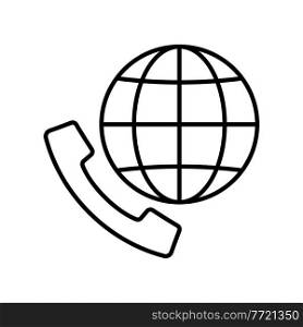 Worldwide support icon. Vector Illustration EPS10. Worldwide support icon on white. Vector Illustration