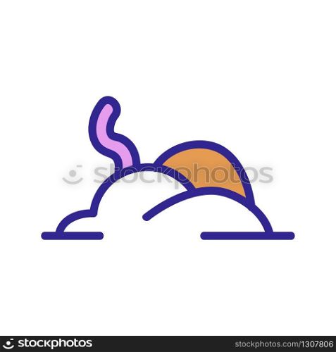 worm compost icon vector. worm compost sign. color isolated symbol illustration. worm compost icon vector outline illustration