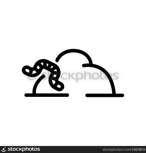 worm compost icon vector. worm compost sign. isolated contour symbol illustration. worm compost icon vector outline illustration