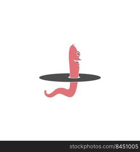 Worm icon logo design illustration vector template