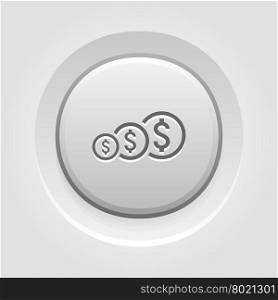 Worth Icon. Online Learning. Worth Icon. Online Learning. Grey Button Design
