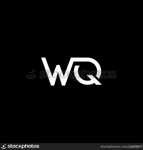 wQ letter logo vector icon illustration design