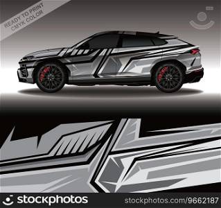 Wrap car decal design custom livery race rally Vector Image