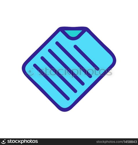 wrapped edge of napkin icon vector. wrapped edge of napkin sign. color symbol illustration. wrapped edge of napkin icon vector outline illustration