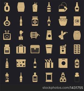 Wrapper icons set. Simple set of 36 wrapper vector icons for web for any design. Wrapper icons set, simple style