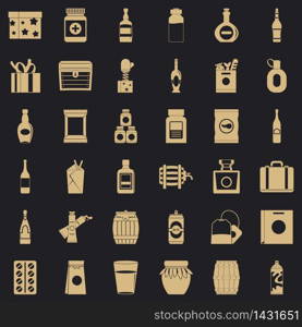 Wrapping icons set. Simple set of 36 wrapping vector icons for web for any design. Wrapping icons set, simple style
