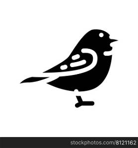 wren bird glyph icon vector. wren bird sign. isolated contour symbol black illustration. wren bird glyph icon vector illustration