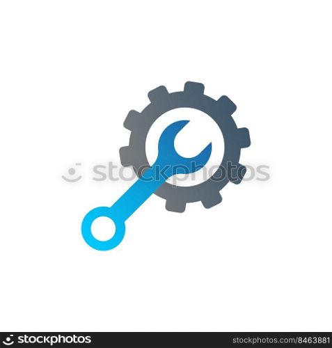 wrench and gear icon vector illustration design