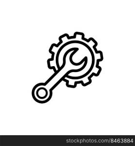 wrench and gear icon vector illustration design