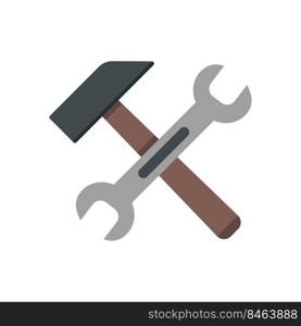 wrench and hammer icon design vector template