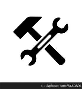 wrench and hammer icon design vector template