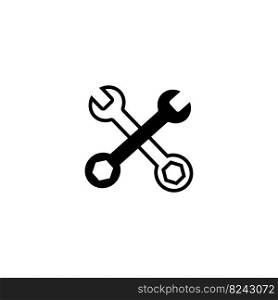 wrench and ring lock icon vector illustration symbol design