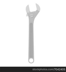 Wrench crescent vector tool icon illustration spanner adjustable isolated. Construction equipment work design repair