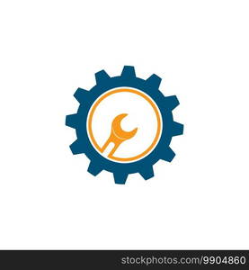 wrench gear vector illustration and icon of automotive repair template