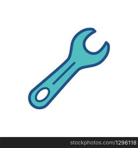 wrench icon design, flat style icon collection
