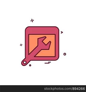 Wrench icon design vector