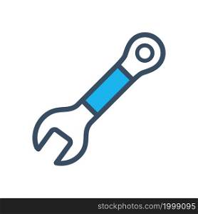 Wrench icon flat design