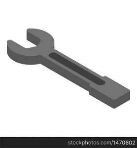 Wrench icon. Isometric of wrench vector icon for web design isolated on white background. Wrench icon, isometric style