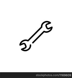 Wrench icon. Line design template